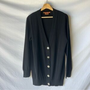 ❌SOLD❌ Tory Burch Stylish Black Cardigan with Logo Buttons
